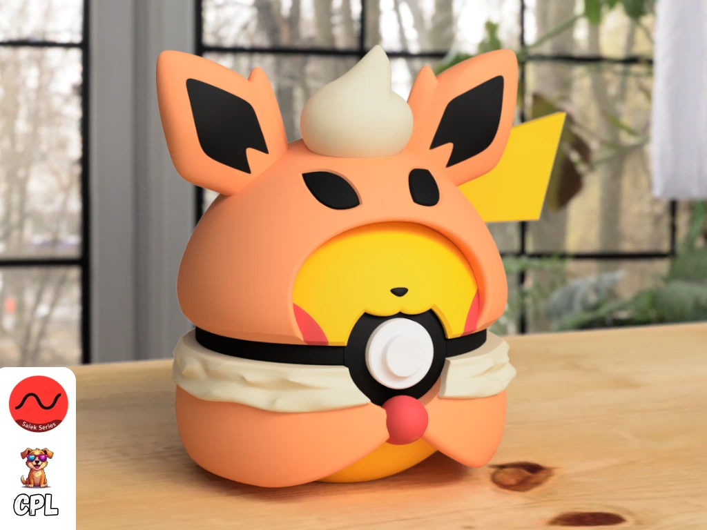 Pikachu Flareon Poncho