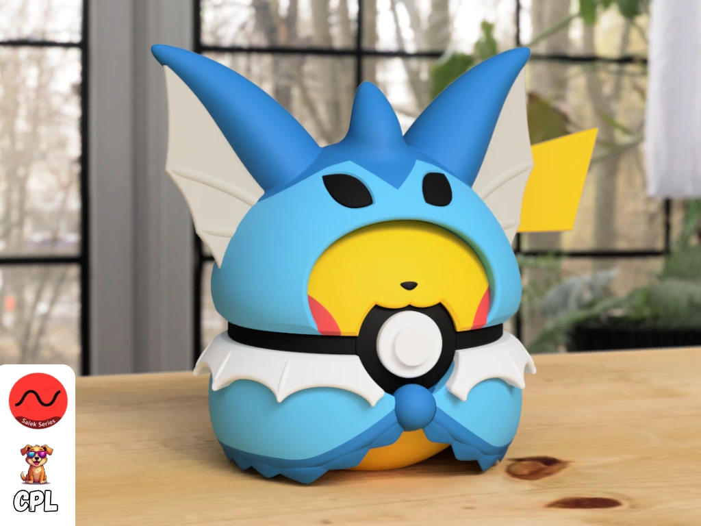 Pikachu Vaporeon Poncho